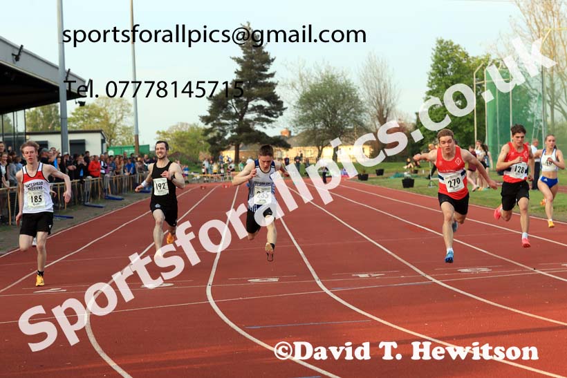 The 75 metres, 2025 NEGP No. 1, Monkton Stadium, Jarrow. Photo: David T. Hewitson/Sports for All Pics